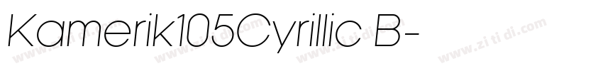 Kamerik105Cyrillic B字体转换